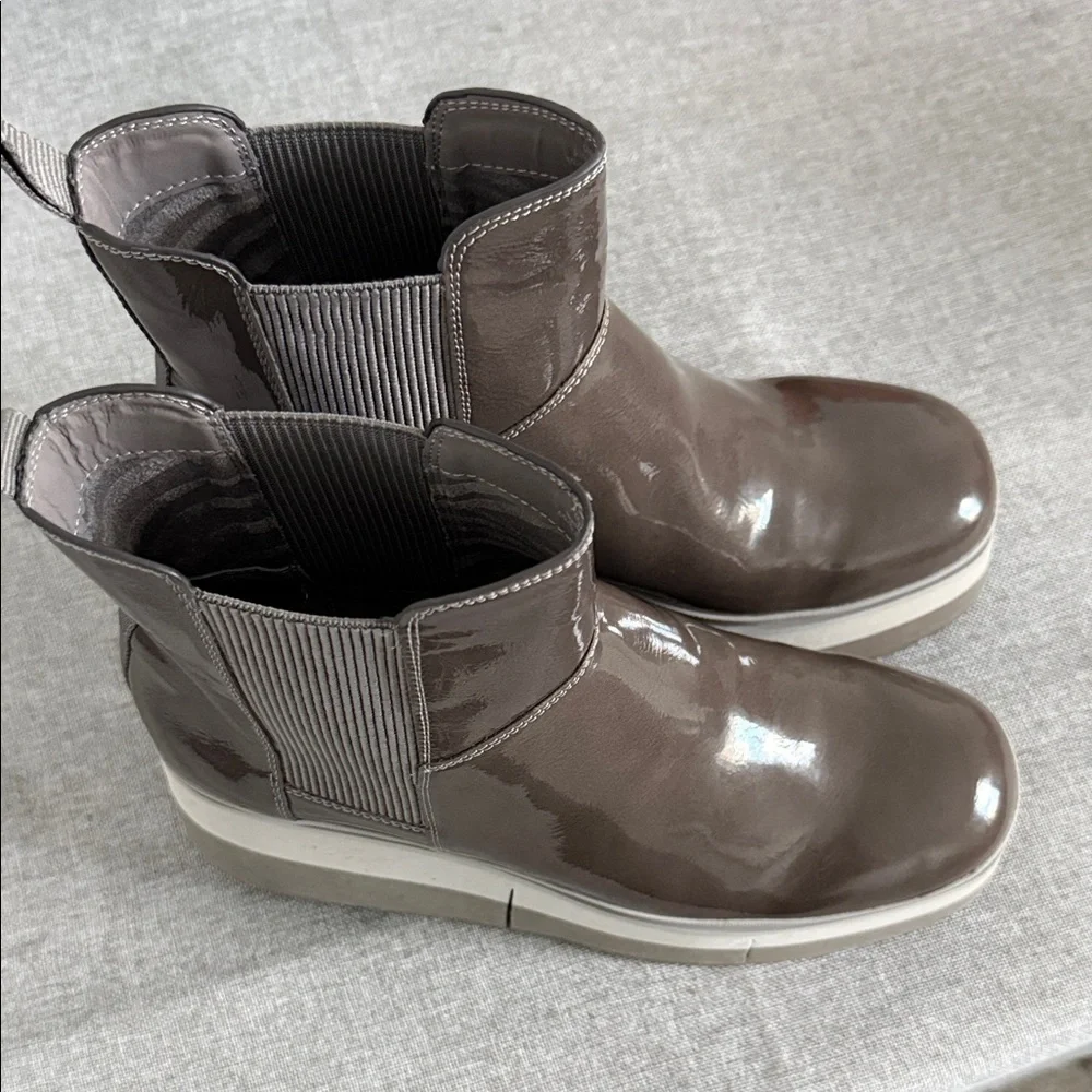 Naked Feet Guild Chelsea Platform Ankle Boots in mud